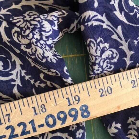 Mason + Mackenzie Size Small Sheer Blue Long Sleeve Polyester Woman's Crewneck - Picture 5 of 6